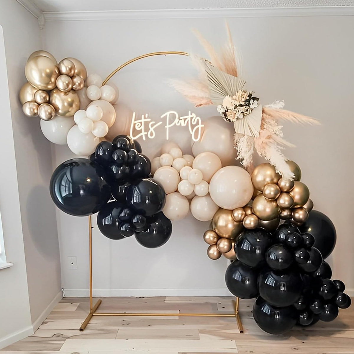 90pack Metallic Gold Balloons Different Size 18/12/10/5 Inch Chrome Gold Balloon Garland Arch Kit for Wedding, New Year, Birthday, Graduation, Bridal Shower, Baby Shower Decorations