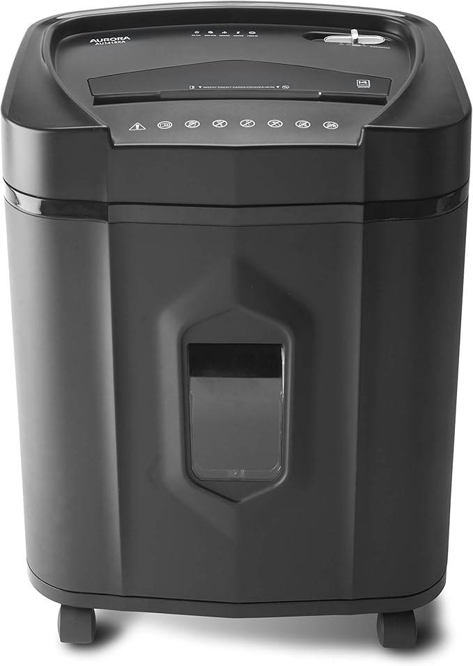 Aurora AU1415XA 14-Sheet Crosscut Paper/CD and Credit Card Shredder/ 5-Gallon pullout Basket/ 10 Minutes Continuous Run Time