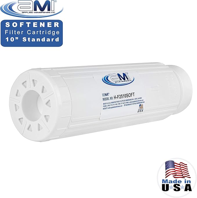 Water Softening Filter Cartridge | 10" Standard Universal Size | Ion Exchange Filter Softens Water | Great for Espresso and Washing Machines (1, 10" Standard)