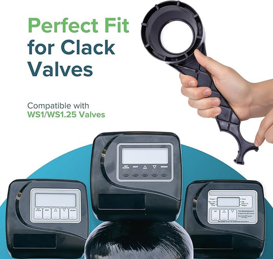 Better Home Water - Genuine OEM Clack V3193-02 Water Softener Repair Wrench. 4 in 1 Clack Rebuild Tool Required for Service on 1" or 1-1/4" WS1 and Backwashing Valves.