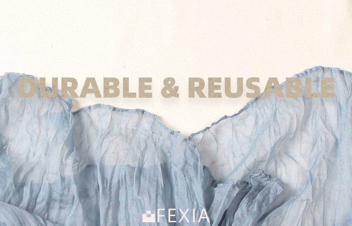 FEXIA 3 Pack Dusty Blue Table Runner 35x120 Inches for Baby Shower Decoration Gauze Rustic Table Runner for Wedding Party First Communion Centerpiece Engagement Bridal Shower Boho Decoration