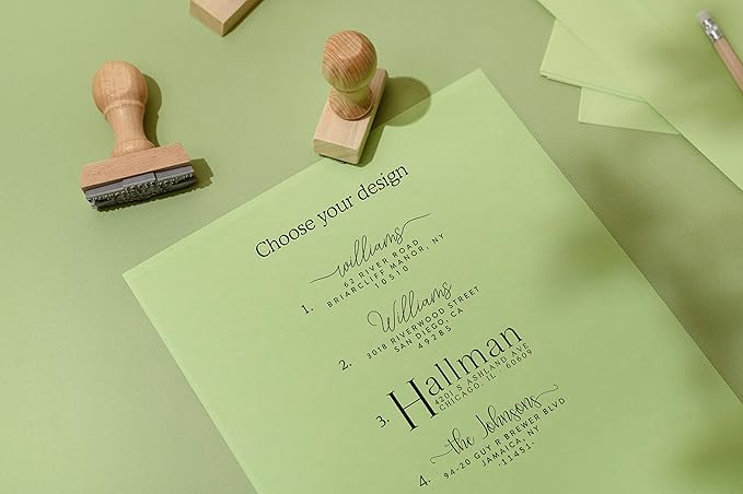 Stamp by Me | Custom Return Address Stamp - Up to 3 Designs to Choose | Personalized Self-Inking Stamp | Personalise Address Marker | Marks for Mailing | Custom Marker Self Ink