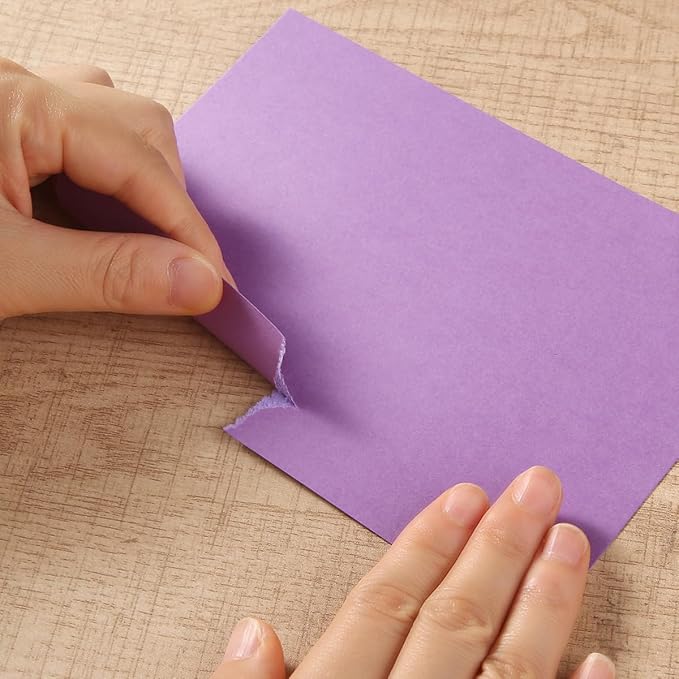 50 Sheets Colored Cardstock Paper 5 Colors, 250 GSM Heavy Card Stock for DIY Art Projects, Cards (Purple, 5x7)