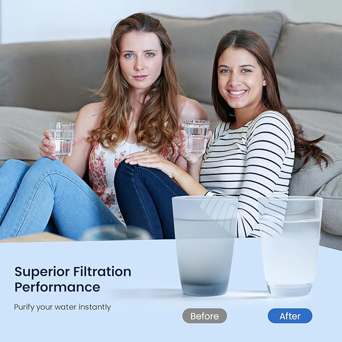 GLACIER FRESH Compatible with Samsung DA29-00020B Refrigerator Water Filter, DA29-00020A/B, DA29-00020B-1, HAF-CIN/EXP, 46-9101, RF4267HARS For French Door Fridge Kitchen (4 PACK)
