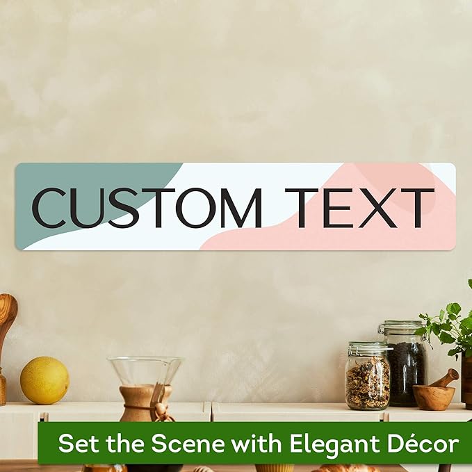 Custom Sign, Custom Street Sign, 11 Font Colors, 13 Font Styles, 4 Hole Options, 22 Sizes, 6x30 Inches, Rust Free DiBound, Fade Resistant, Made in USA by My Sign Center (Minimalist)