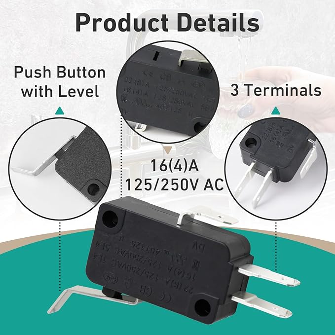 7305150 Water Softener Rotor Position Switch Compatible with GE Kenmore Softener 7030705 7030713 9001800 WS21X10003 Models(Black)