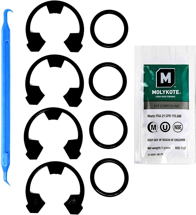 Water Softener Seal Kit 7337571, 7170288, STD302213, WS03X10025 4 ea, 7337563 1205500 7116713 WS60X10004 4 ea. Dow Molykote O-Ring Lubricant & Scratch Free O-Ring Pick