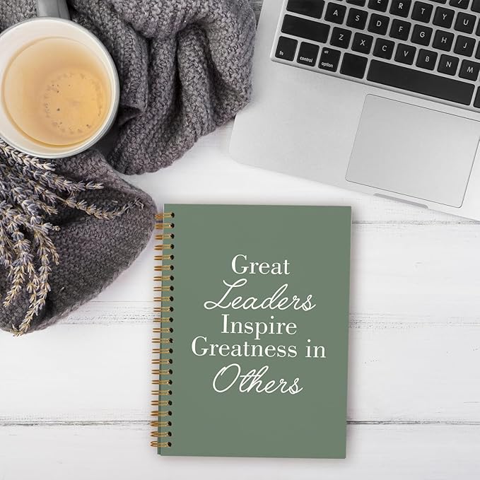 OXW Green Notebooks for Work, Employee Appreciation Gifts, Leadership Gifts Notebook Journal for Writing Meeting Office, Thank You Gifts for Women Men Leader Mentor Boss Manager, 5.5"x8.3"