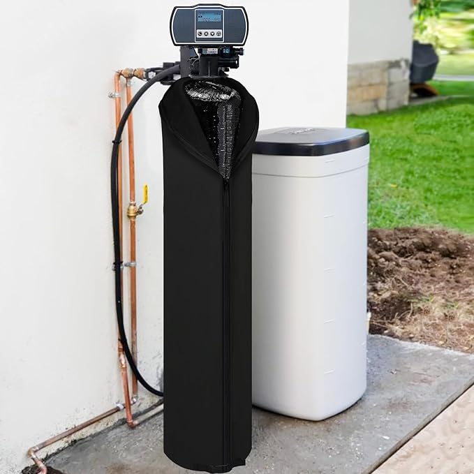 Bitubi Water Softener Neoprene Sweat Jacket, Outdoor Water Softener and Filter Tank Cover to Prevent Sweating, Water Softener Insulated Cover (10x54, Black)