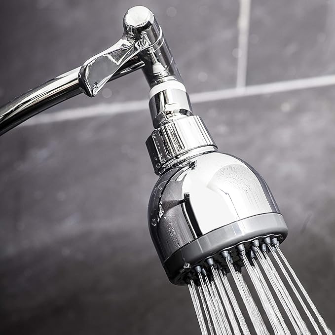 AquaBliss TurboSpa 3 Inch High Pressure Shower Head w/Flow Restrictor Melts Stress into Bliss at Full Power. 42 Nozzle Wide Spray High Flow Showerhead Drenches You Fast, No Dry Spots Guaranteed