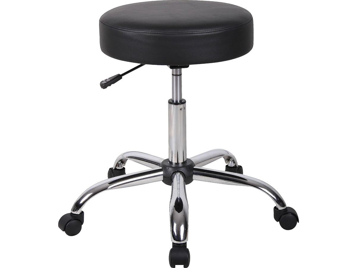 Antimicrobial Vinyl Medical Spa Stool in Black