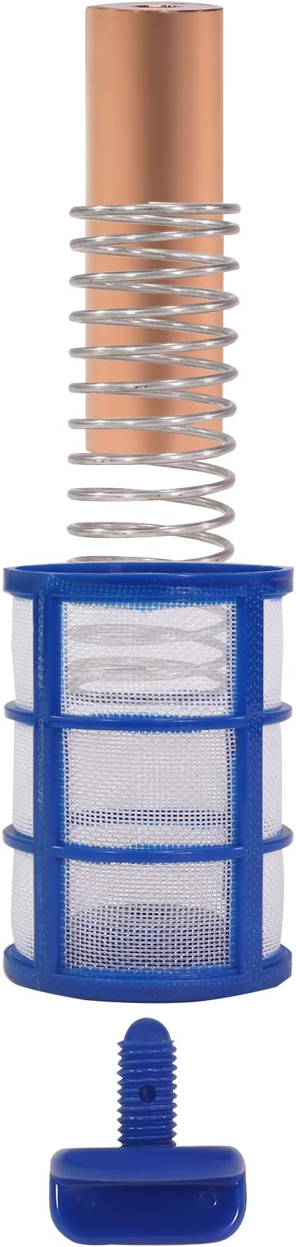 XtremepowerUS 90133 Reduces Chlorine Algae Purifier Pool Solar Ionizer Copper, Blue, Replacement Anodes Copper & Screen Basket Kit