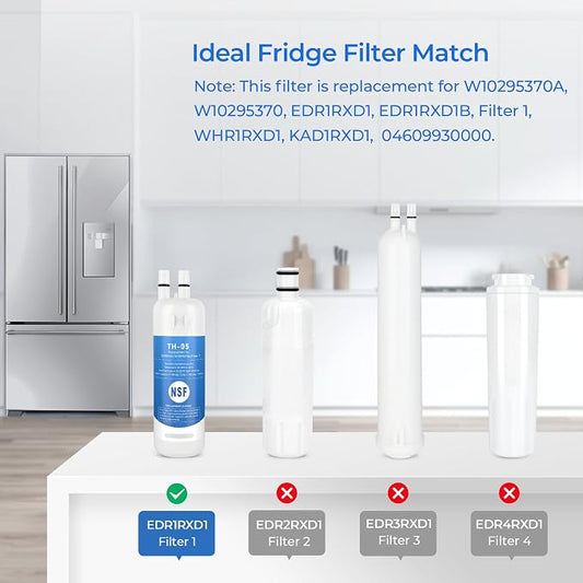 TEEHAY WRS315SDHZ Water Filter Replacement, Compatible with Whirlpool WRS571CIHZ, WRS571CIHZ, WRS588FIHZ, WRS571CIDM, 3 Pack