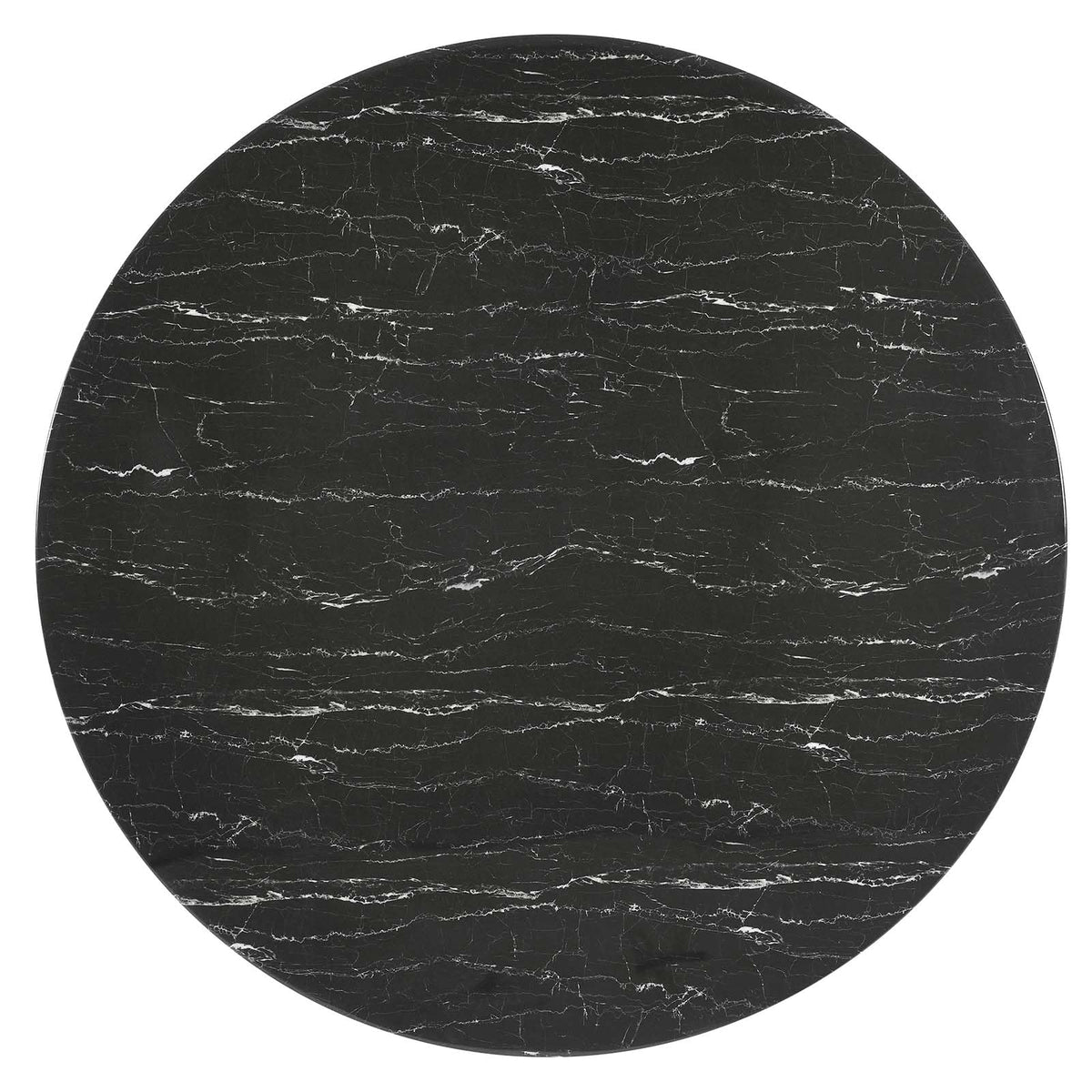 Dining Table, 60", Gold Black
