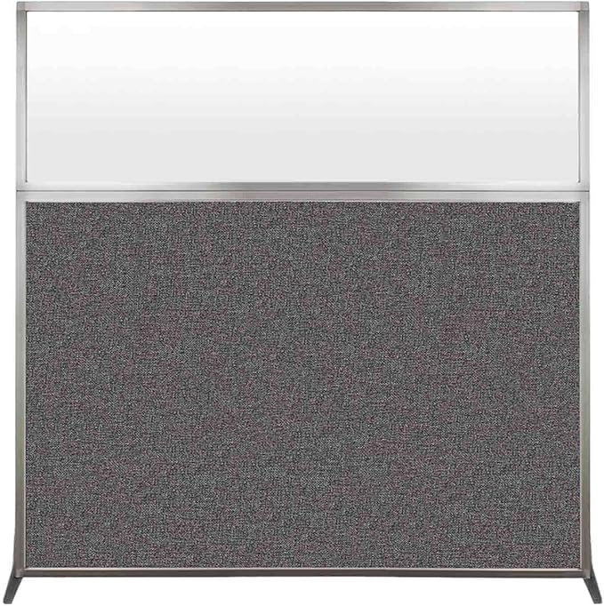 Versare Hush Screen Portable Room Divider | Workstation Wall Divider | Freestanding Privacy Hush Panels | Frosted Windows | Fabric Office Divider Screen | Great for Room Separation