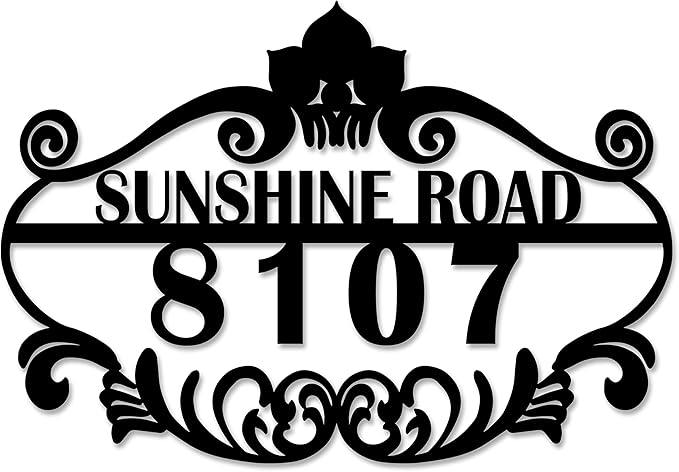 Personalized Vintage Styling Metal House Numbers for Outside - Custom Metal Address Sign - Address Numbers for House - Address Plaque - Housewarming Gift New Home