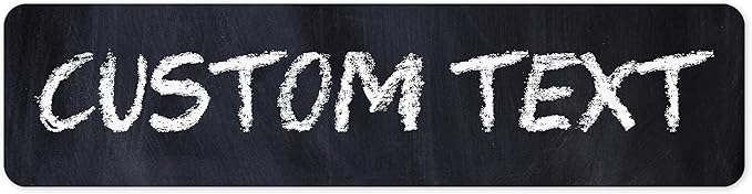Custom Sign, Custom Street Sign, 11 Font Colors, 13 Font Styles, 4 Hole Options, 22 Sizes, 12x48 Inches, Rust Free DiBound, Fade Resistant, Made in USA by My Sign Center (Chalkboard Black)
