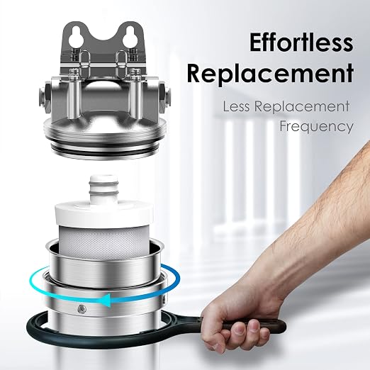 Waterdrop WF08 Water Filter Replacement for Waterdrop AS08/BS08/AMS08 | Reduces Chlorine, Lead, Heavy Metals, Bad Taste, 8000 Gallons, Under Sink Replacement Water Filter