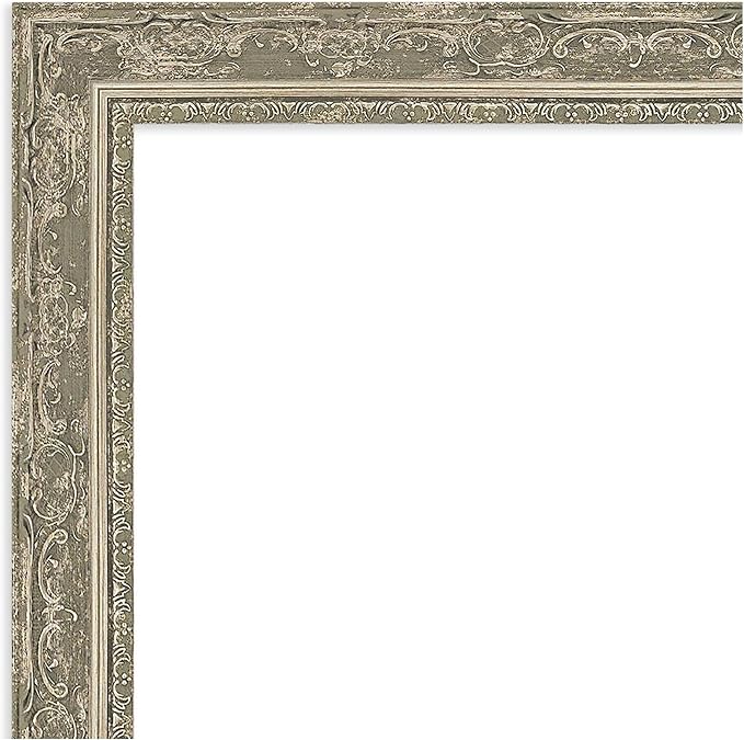 Amanti Art Silver Framed Magnetic Board 24x24 Medium Vision Board for use with Magnets, 100% Metal Sheet to Display Items as Office Decor or for Home Organization in mudroom, Kitchen or Kids Room