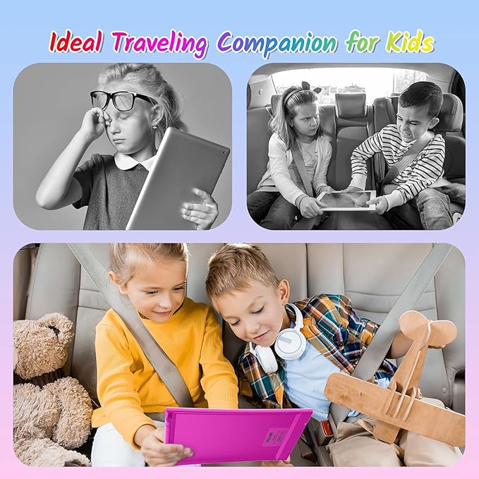 TECJOE 2 Pack LCD Writing Tablet, 10 Inch Colorful Doodle Board Drawing Tablet for Kids, Kids Travel Learning Toys Christmas Birthday Gifts for 3 4 5 6 Year Old Boys and Girls Toddlers