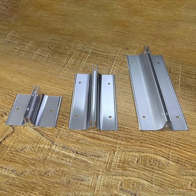 10 Pack 6" Length Aluminum Corridor Sign Holder, 1/8" Substrate, Corridor Mount, Minimalist Design for Versatile Signage