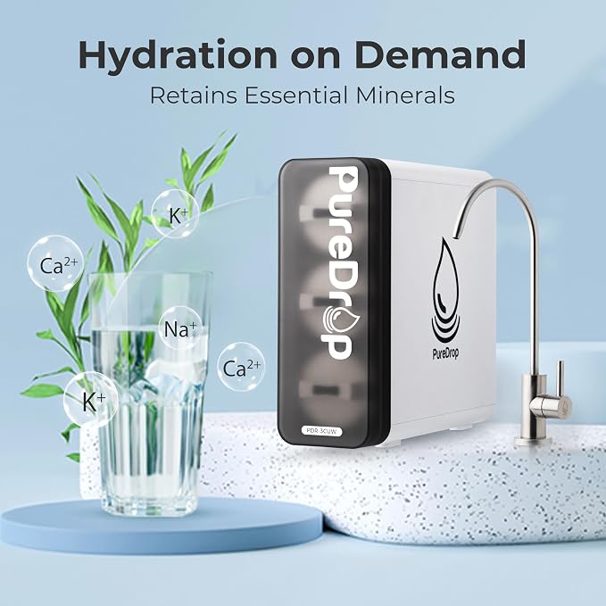 PureDrop PDR-FFU3 0.01μm Ultra-Filtration Membrane Replacement Filter Cartridge for PDR-3CUW Under Sink Water Filter System