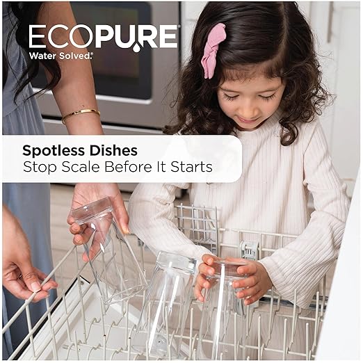 EcoPure EPS120 Whole House Water Softener for Medium Households (3-4 People) – AutoSense AI Efficiency Compact Cabinet Design