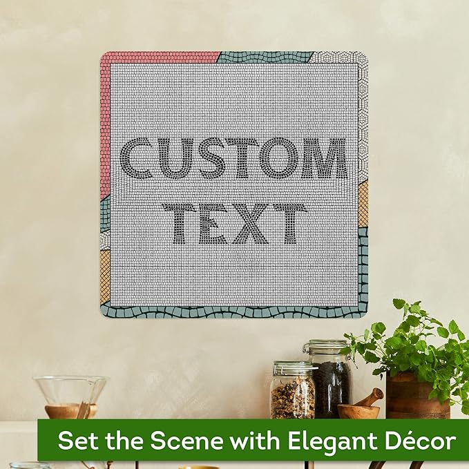 Custom Sign, Custom Street Sign, 11 Font Colors, 13 Font Styles, 4 Hole Options, 22 Sizes, 18x18 Inches, Rust Free DiBound, Fade Resistant, Made in USA by My Sign Center (Fauxsaic 2)