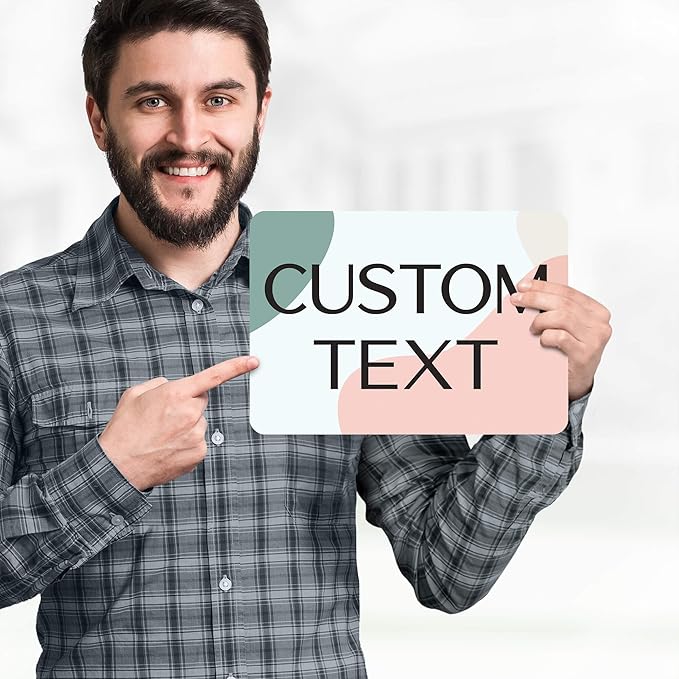 Custom Sign, Custom Street Sign, 11 Font Colors, 13 Font Styles, 4 Hole Options, 22 Sizes, 7x10 Inches, Rust Free DiBound, Fade Resistant, Made in USA by My Sign Center (Minimalist)