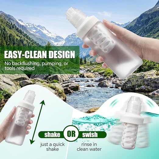 Amyhill 1 Pack Water Filter Cartridge Compatible with Katadyn Befree - 2L/min Open Flow 1000L Capacity 42mm Openings Wide-Mouth Bottle Filtration for Outdoor Hiking, Sports, Running & Cycling