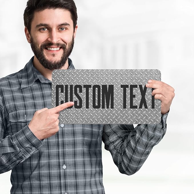 Custom Sign, Custom Street Sign, 11 Font Colors, 13 Font Styles, 4 Hole Options, 22 Sizes, 6x12 Inches, Rust Free DiBound, Fade Resistant, Made in USA by My Sign Center (Diamond Metal)