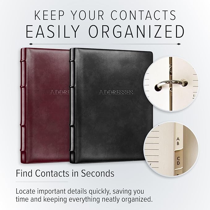 Gallery Leather Desk Address Book - 9" x 7" - Acadia Lime