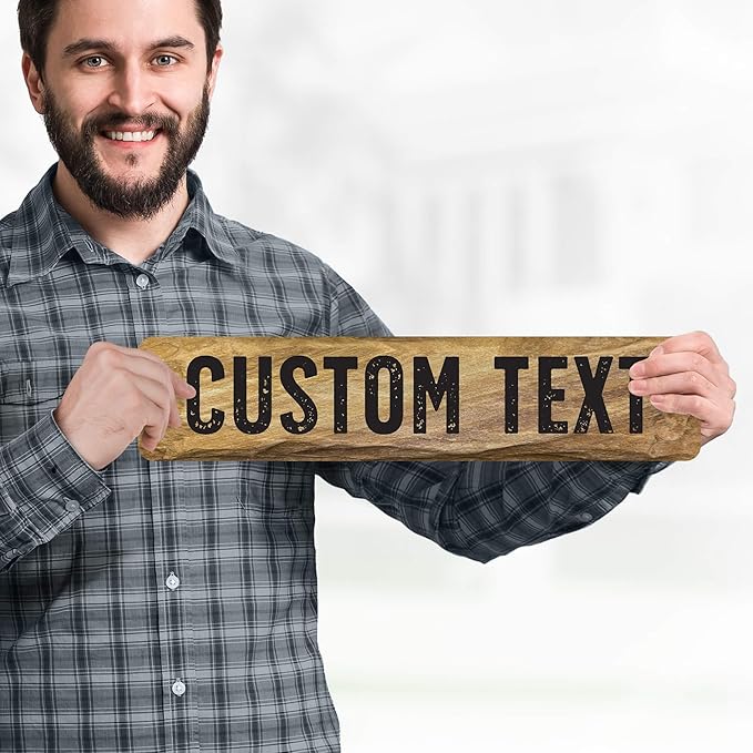 Custom Sign, Custom Street Sign, 11 Font Colors, 13 Font Styles, 4 Hole Options, 22 Sizes, 4x18 Inches, Rust Free DiBound, Fade Resistant, Made in USA by My Sign Center (Stone)