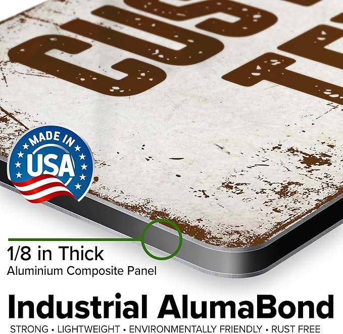 Custom Sign, Custom Street Sign, 11 Font Colors, 13 Font Styles, 4 Hole Options, 22 Sizes, 9x18 Inches, Rust Free DiBound, Fade Resistant, Made in USA by My Sign Center (Rustic)