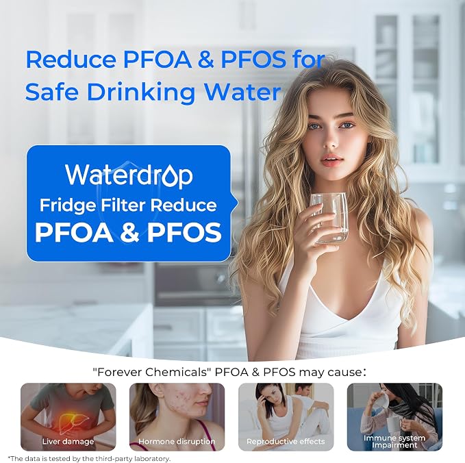 Waterdrop Plus WDP-F19C Water Filter Replacement for GE® RPWFE® | Replacement for GE® RPWF (Built-in CHIP), GFE28GYNFS, GFE28GELDS