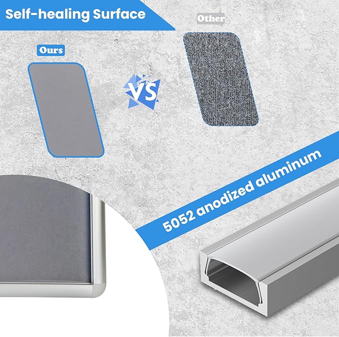 Magula Enclosed Bulletin Board Tamper-Proof Dispaly Case, Aluminium Frame, Shatter Resistant Lockable Bulletin Board, Lockable Noticeboard(24"x18")