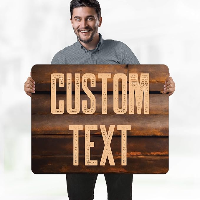 Custom Sign, Custom Street Sign, 11 Font Colors, 13 Font Styles, 4 Hole Options, 22 Sizes, 24x30 Inches, Rust Free DiBound, Fade Resistant, Made in USA by My Sign Center (Vintage Wood)