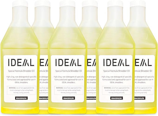IDEAL Shredder Maintenance Combo Pack AC0920H Heavy-Duty Shredder Bags 20x47 Case of 80 40Gallon Gusseted + High-Cling Lubricating Shredder Oil 6x1-Quart Bottles, IDEACCED21/6H For 2503 2604 3104 3105