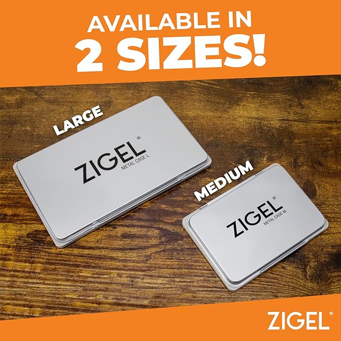 Metal Case Stamp Pad Large Size, Light Blue Color - Size: 3" x 6" - Choose from 15 Ink Colors