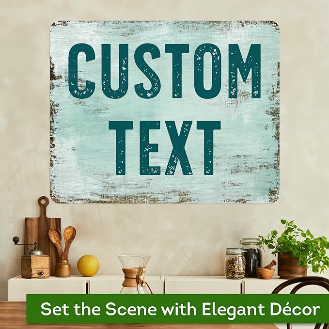 Custom Sign, Custom Street Sign, 11 Font Colors, 13 Font Styles, 4 Hole Options, 22 Sizes, 24x30 Inches, Rust Free DiBound, Fade Resistant, Made in USA by My Sign Center (Shabby Chic)