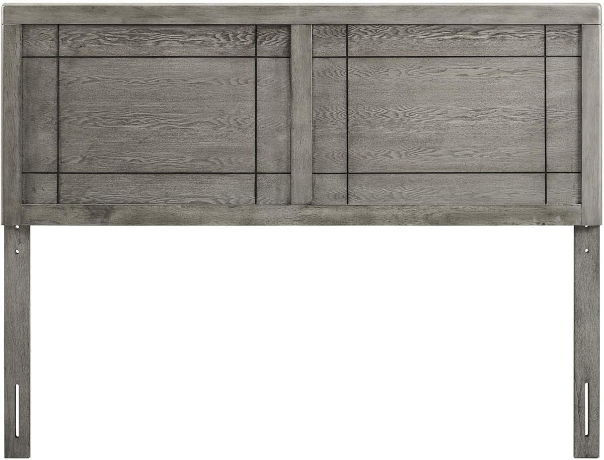 MOD-6221-GRY Archie Full Wood Headboard, Gray