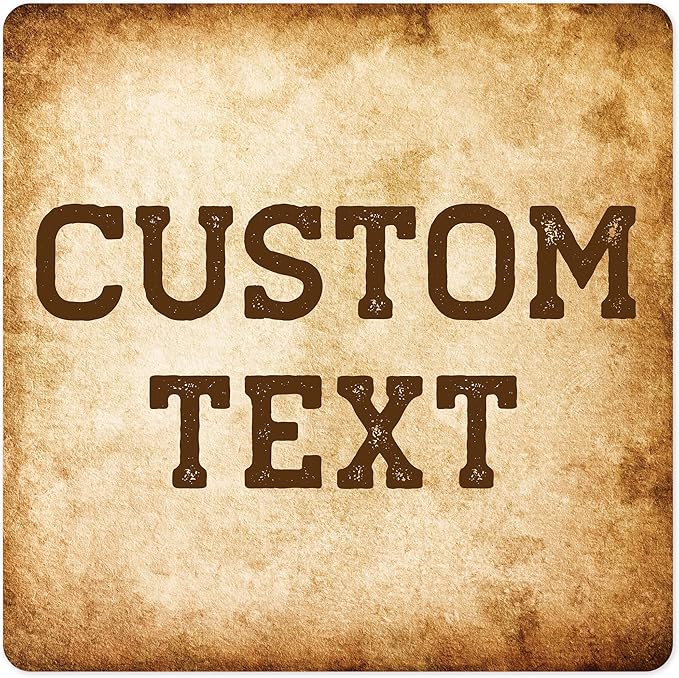Custom Sign, Custom Street Sign, 11 Font Colors, 13 Font Styles, 4 Hole Options, 22 Sizes, 12x12 Inches, Rust Free DiBound, Fade Resistant, Made in USA by My Sign Center (Vintage)