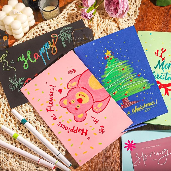 100 Sheets Colored Cardstock 25 Colors - 8.5 X 11 Inches Art Crafts Construction Paper, 92lb/250gsm Heavy Weight Thick Card Stock Paper for Printer, DIY Cards Making, Scrapbooking UAP24MX100