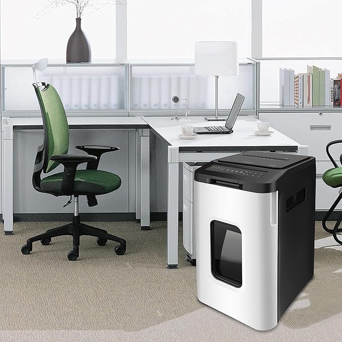 Aurora Commercial Grade 400-Sheet Auto Feed High-Security Micro-Cut Paper Shredder/ 240 Minutes/Security Level P-5