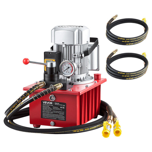 Electric Hydraulic Pump, 750W 10,000 PSI, 120V Double Acting Electric Driven Hydraulic Pump Power Pack Unit, with Manual Valve, 2.1 Gallon / 8L, for Punching, Bending, Double Acting Cylinders