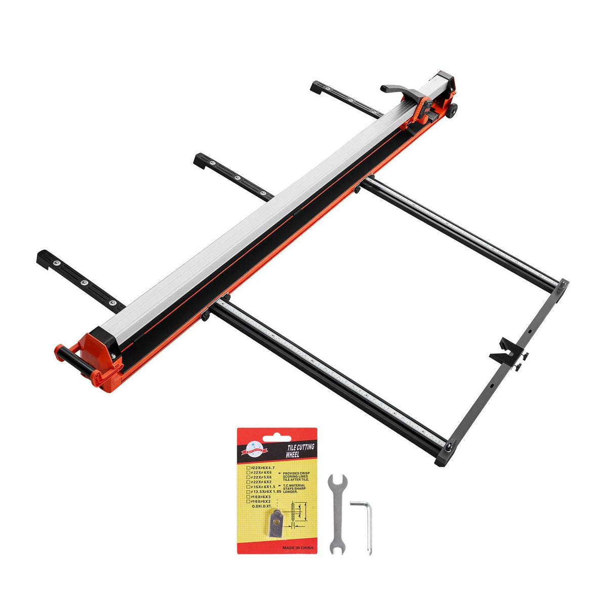 71-Inch Manual Tile Cutter, Upgraded Rail and Sliding Head, Precision Alignment Guide, Tungsten Carbide Cutting Wheel, Support Legs with Swivel Wheels, for DIY Pros, Ceramic, Floor, Wall Tiles